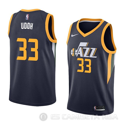Camiseta Ekpe Udoh #33 Utah Jazz Icon 2018 Azul - Haga un click en la imagen para cerrar